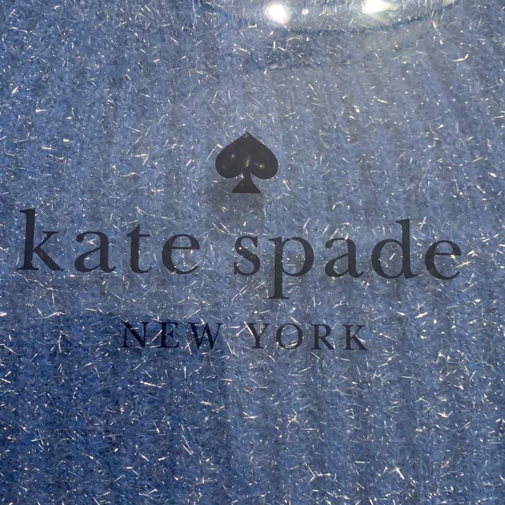 Kate Spade Sparkling Blue Hat and Scarf Set New in box - Picture 4 of 5